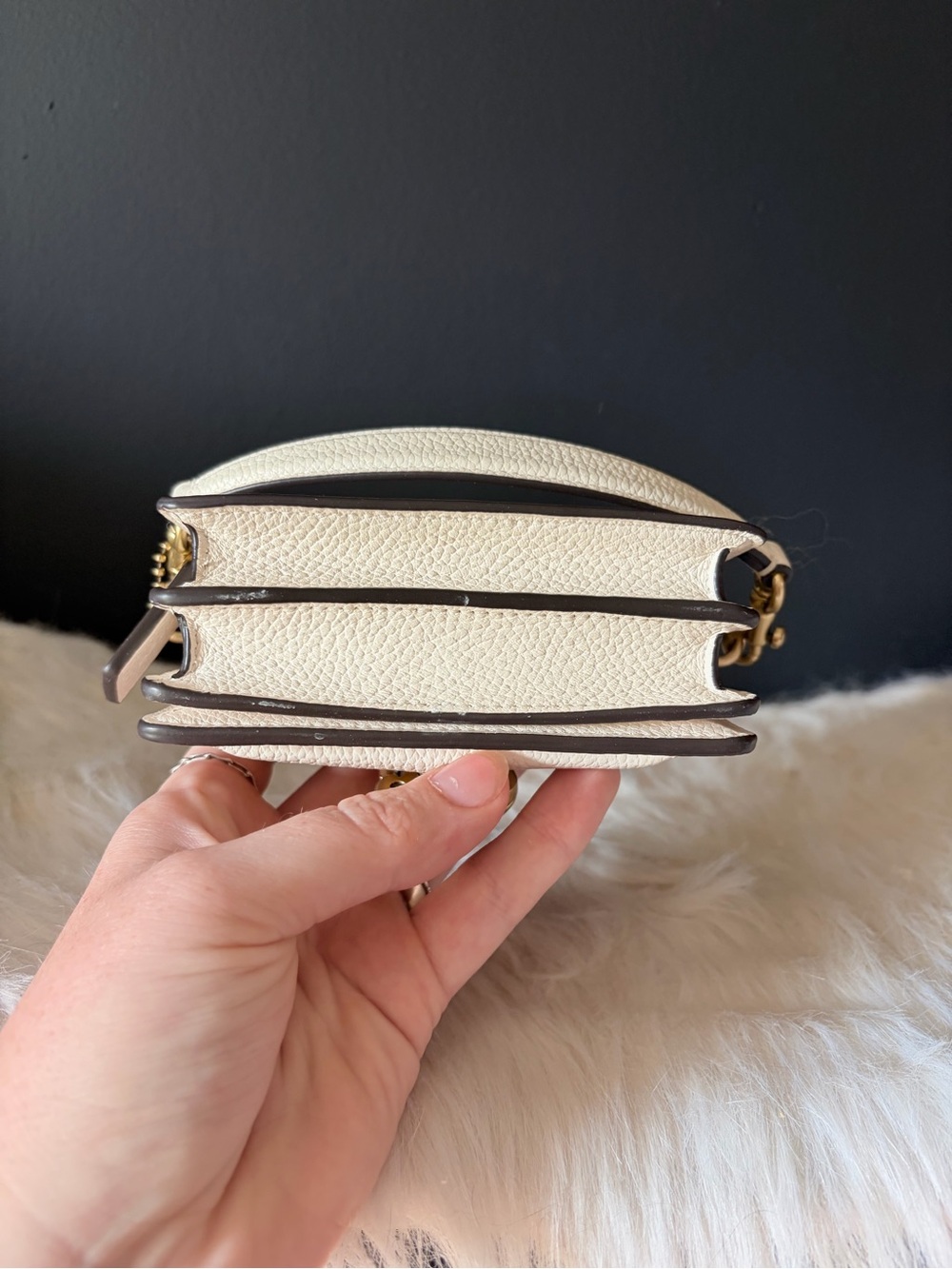 Coach Tabby 12 Mini Bag in Chalk with Brass Hardware - Picture 6 of 8